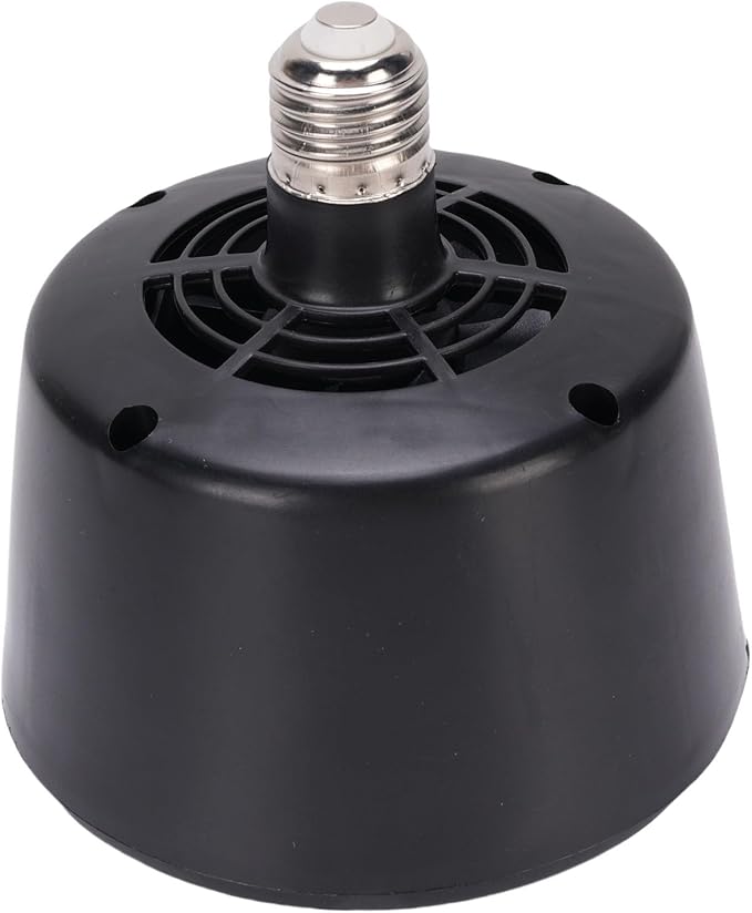 Cuifati Reptile Heating Lamp, Chicken Heating Lamp Easy to Install Energy Saving Versatile Safe for Turtles for Lizards (Black)