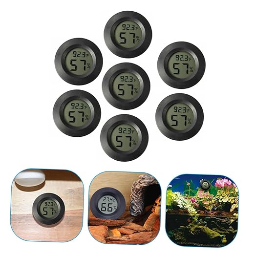 TOYANDONA 7Pcs Digital Humidity Gauge Monitor for Reptiles Terrariums and Greenhouses Accurate and Humidity Measurement Lightweight Mini Hydrometers for Gecko Snake Tanks