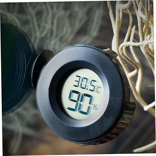 BESTonZON Reptile Hygrometer LCD Display Digital Temperature and Humidity Meter for Terrarium Suitable for Snakes Lizards and Turtles Accurate Humidity Gauge for Reptile Enclosure