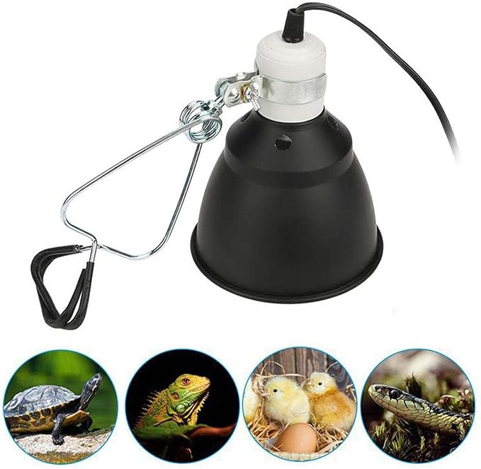 Metal Reptile Lamp Clamp Fixture Heating for