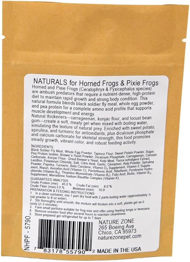 Nature Zone Naturals - Horned Frog Food & Pixie Frog Food 2 oz