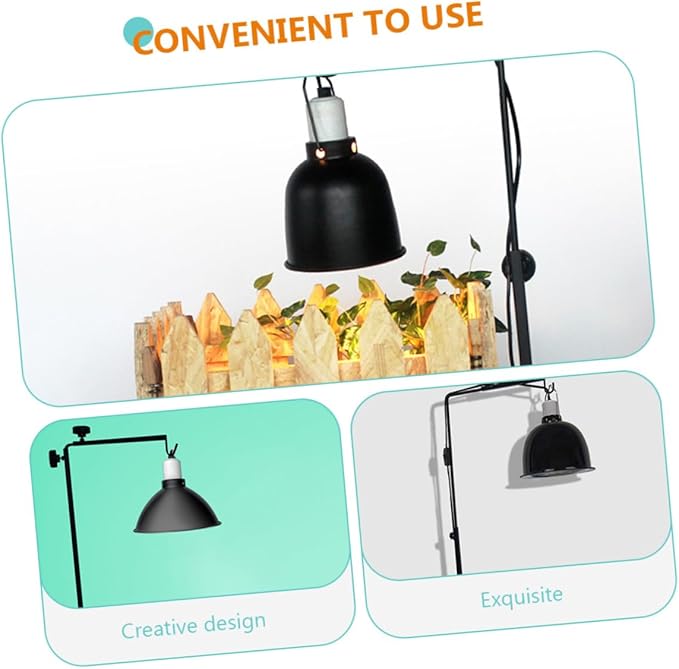 DECHOUS Adjustable Reptile Lamp Stand Metal Light Rack for Terrarium Compatible Bearded Dragons Snakes and Lizards