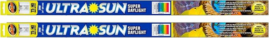 Zoo Med (2 Pack) Ultra Sun Trichromatic Super Daylight Bulb T5 High Output 39 Watts, 34-Inch