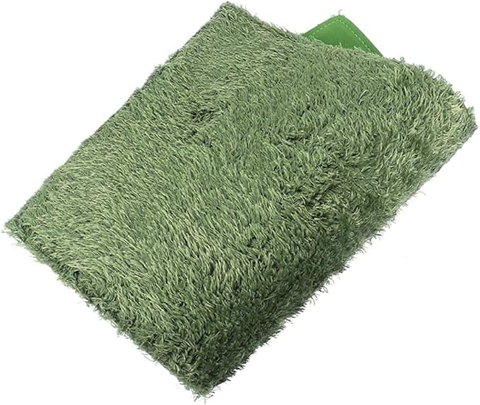 COLLBATH Reptile Cage Mat Fake Lawn Shaped Mat Washable Crawl Pets Pad Tortoise Accessories Absorbent Double-Sided Reptile Decor