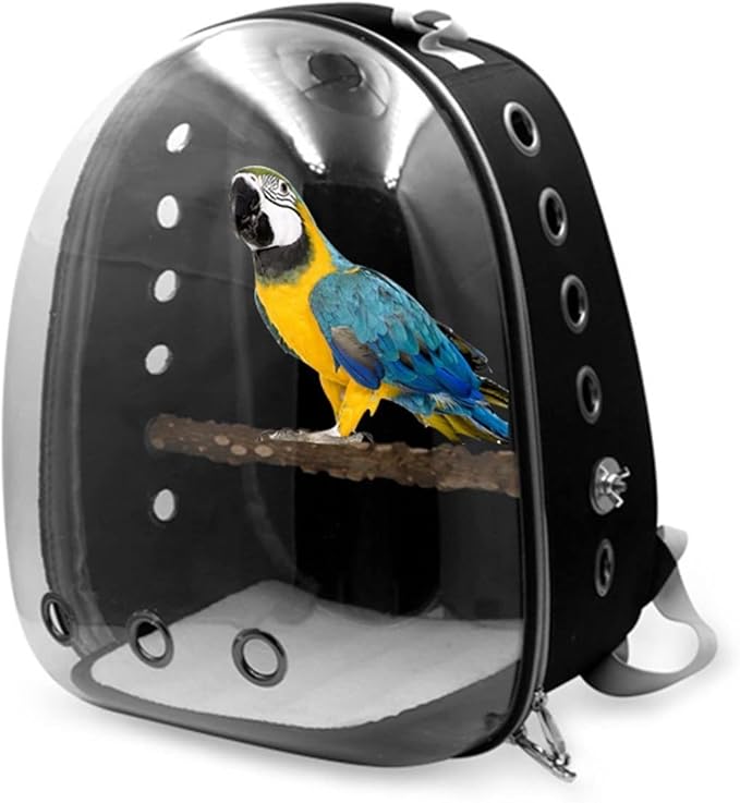 ENGENDER Bird Cage Parrot Light Backpack Pet Bird Travel Cage with Bracket Multifunctional Portable Breathable Pet Bag Suitable for Pet Birds Parakeet Cage