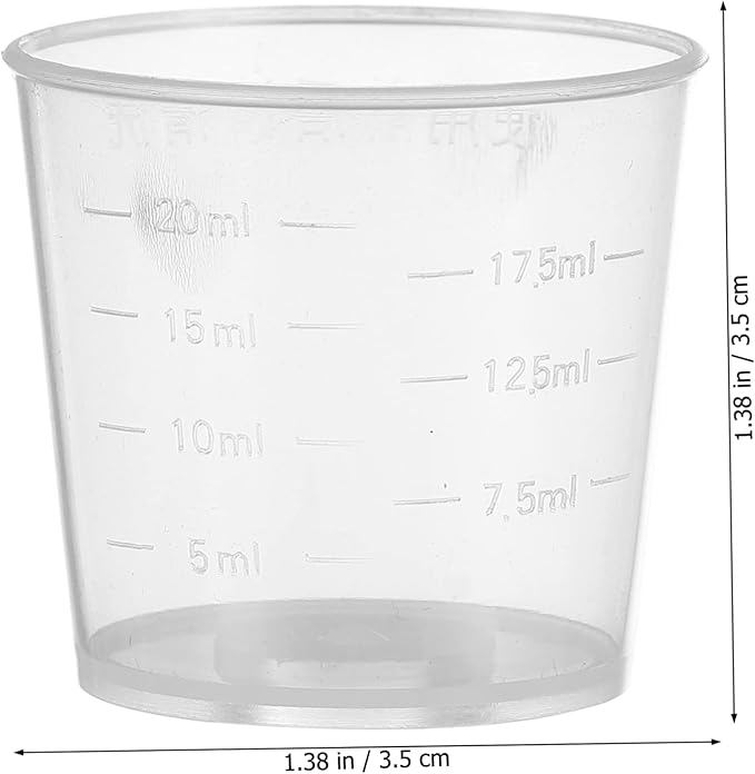 20Pcs Reptile Water and Food Measuring Cups Scale Feeder Bowls for Gecko Lizard Snake for Pet Feeding and Watering