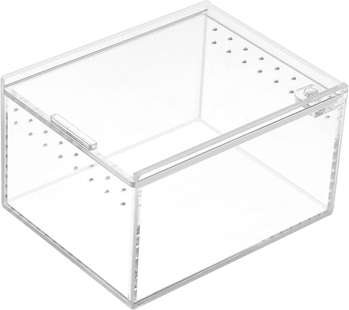 POPETPOP Reptile Breeding Box Reptile Feeding Container Aquarium Breeding Tank Transparent Feeding Box Terrarium Habitat for Snake Turtle Lizards