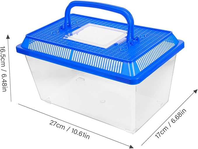Creative Turtle Tank with Basking Platform Practical Turtle Aquarium Carrying Box Ideal for Reptiles and Amphibians