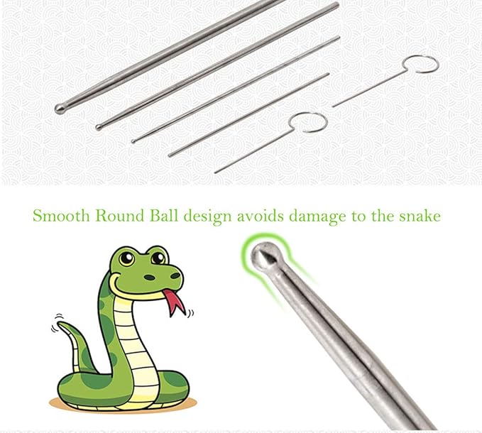 OMEM 5 Pack Reptiles Snake Sex Probe Portable Probe Kit