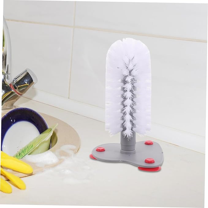 POPETPOP Turtle Shell Cleaning Brush Suction Cup Soft Bristles Aquarium Turtle Brush