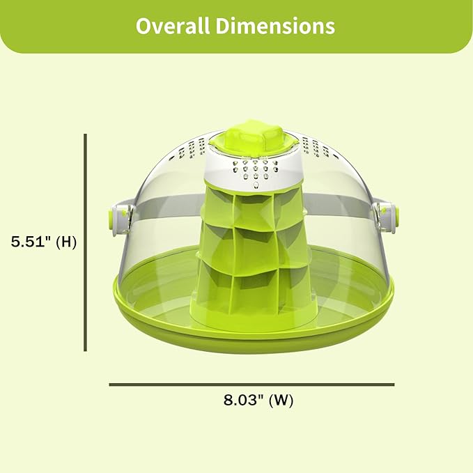 Small Animal Carrier — Round Transparent Snail Terrarium Kit for Kids, Portable Insect Habitat with Air Vents, Removable Base & Handle for Snails, Beetles, Spiders, Ladybugs