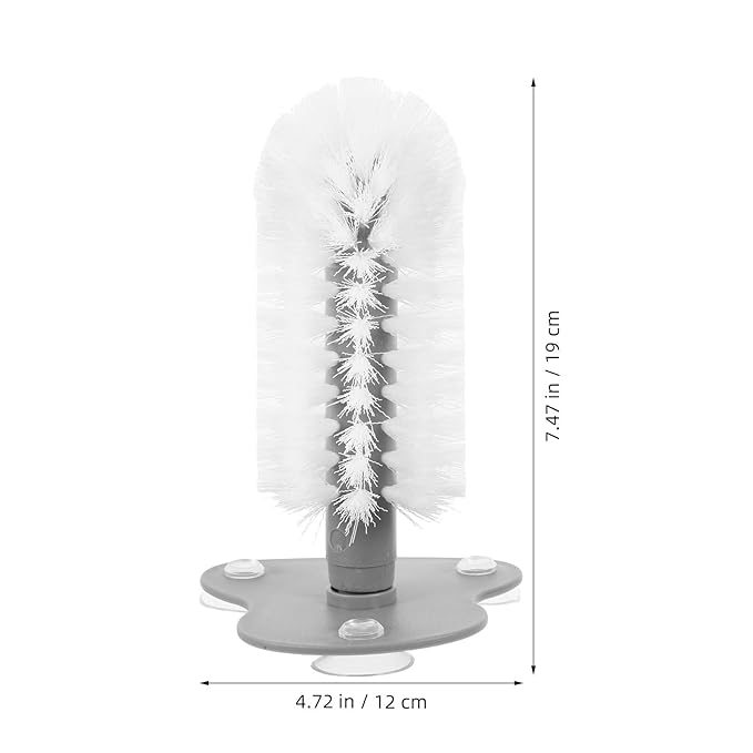 Toyvian Turtle Brush with Suction Cup: Abs Turtle Shell Cleaning Brush, 7. 66 Inch Reusable Reptile Back Scratcher Massager for Removal Tank Accessories (grey)