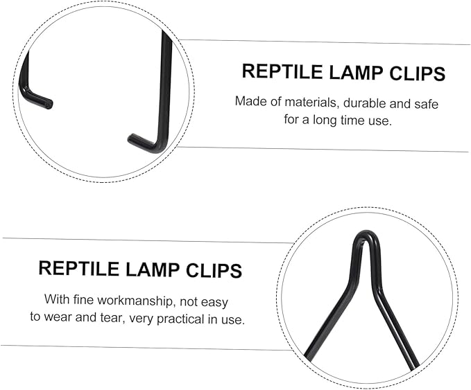 DOITOOL Reptile Lampshade Fixing Clips 6 Pcs Sturdy Metal Construction for Easy Installati
