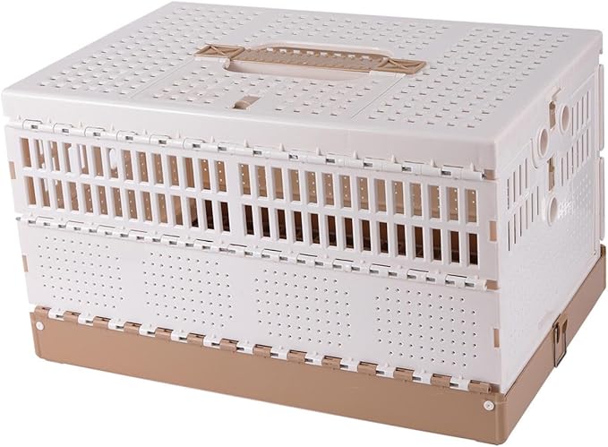 Pigeon Cage Bird Travel Carrier with Handle Foldable Nest Box for Competition Resting Training Parrots Chicks Small Animals 16.93x11.02x9.45 inch