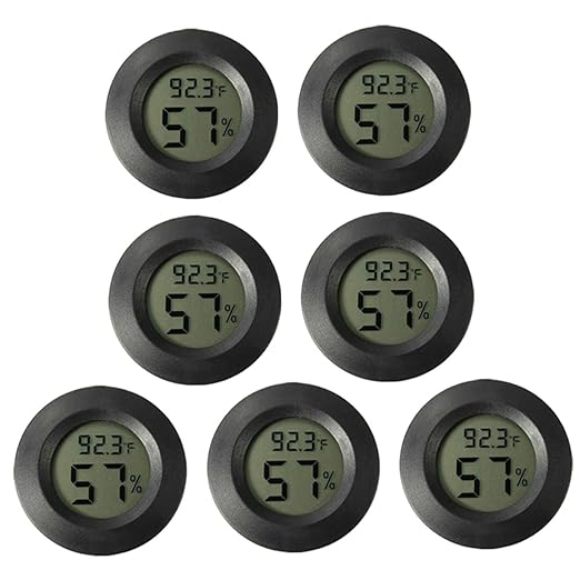 Totority 14pcs Mini Humidity and Temperature for Reptiles and Terrariums Compact Digital Hygrometer for Indoor Use Lightweight and Portable
