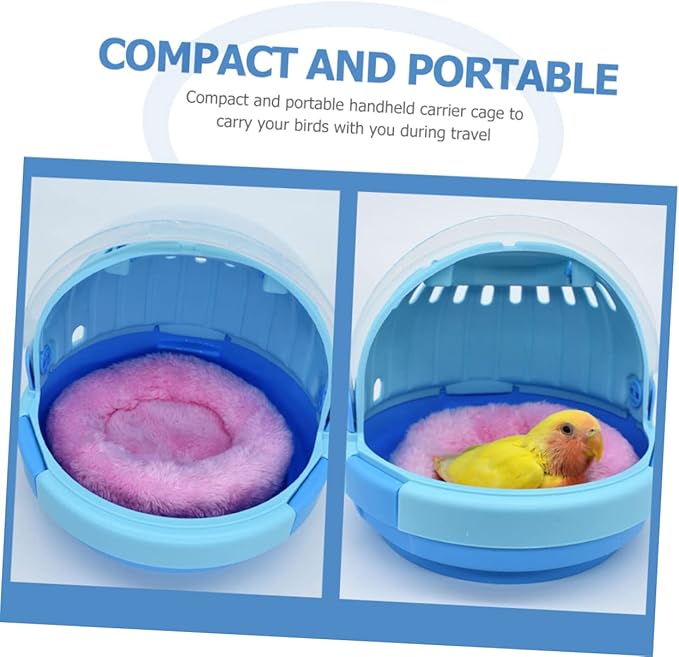 VANZACK Lightweight Handheld Parrot for Pet Birds Portable Travel Carrier Case for Easy Outdoor Use and Nest