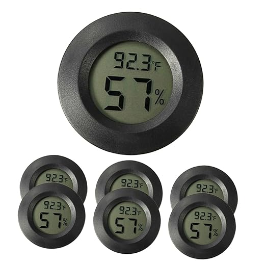 Totority 14pcs Mini Humidity and Temperature for Reptiles and Terrariums Compact Digital Hygrometer for Indoor Use Lightweight and Portable