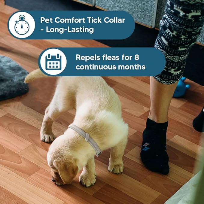 Flea Collar for Small Dogs, Flea and Tick Collar for Puppy, Small Dog Flea Collar Under 18 lbs, 8 Months Protection-2P