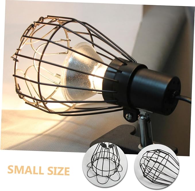 Ciieeo Reptile Heating Lamp Lampshade Anti-Scald Mesh Cover Dome Shaped Bulb Shade for Terrarium Lighting Temperature Resistant Ceramic Heat Protection for Reptile Habitat