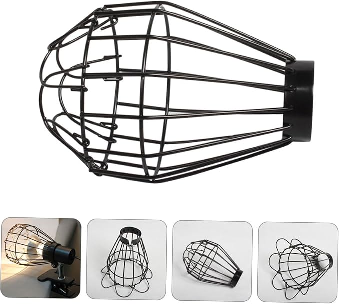 MAGICLULU 2pcs Heated Ceramic Lampshade Reptile Tank Accessory Heat Lamp Cover Safety Mesh Lizard Tank Heater