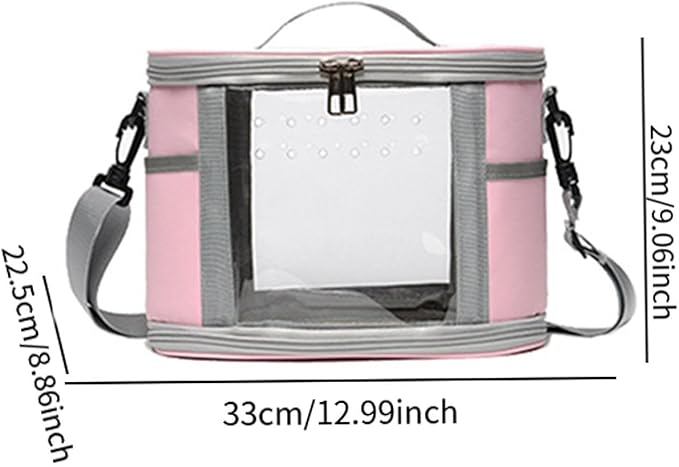 Portable Bird Carrier for Small Pets and Birds, Pink L