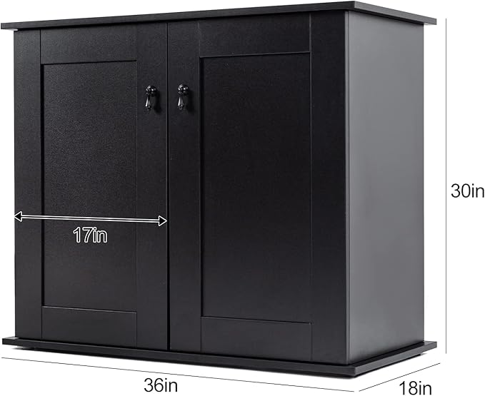 REPTI ZOO Reptile Terrarium Cabinet, Reptile and Amphibian Terrarium Stand 36" W x 18" D x 30" H