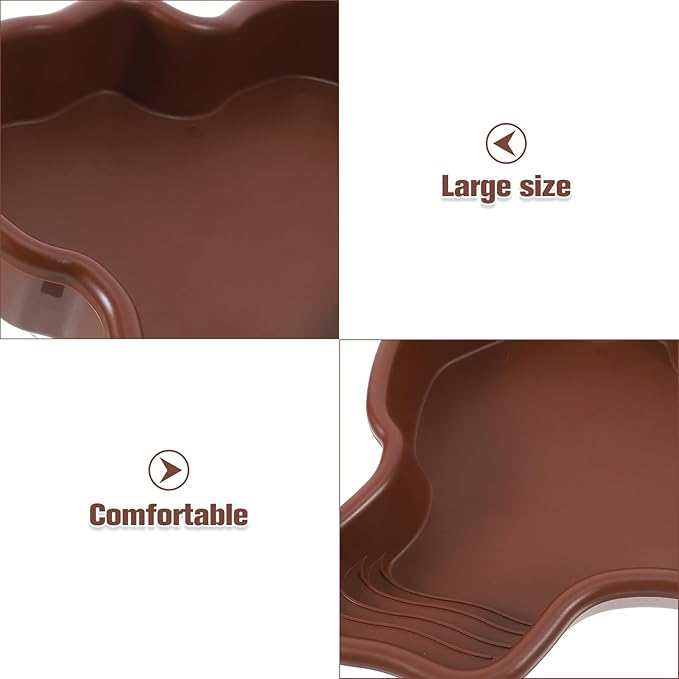 Homoyoyo Large Tortoise Pool Reptile Bathing Dish Plastic Soaking Tub Without Drain for Turtle and Lizard Habitat Terrarium Use