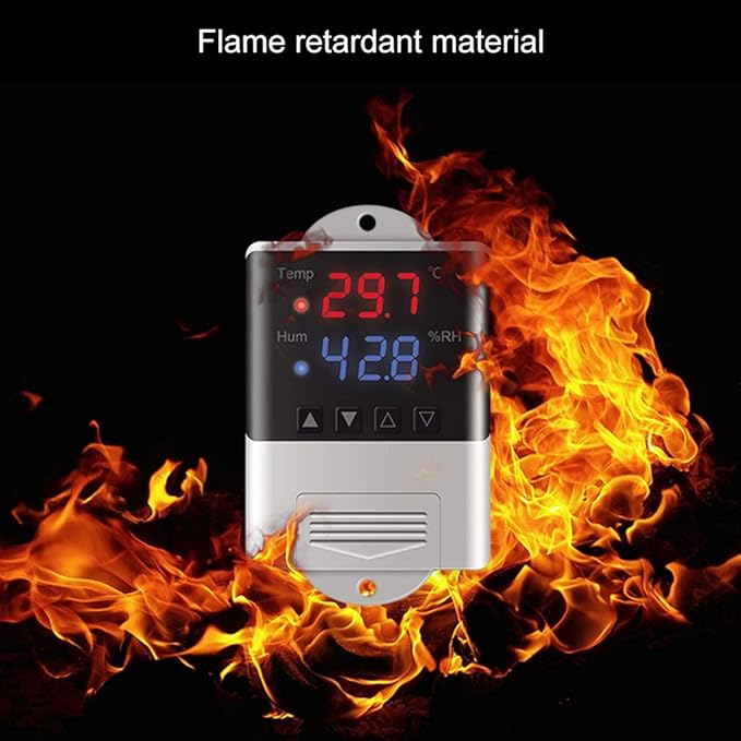 Portable Temperature Humidity Hygrometer Thermostat AC 110V 220V Display 20~60°C/0~100% RH Easy Installation