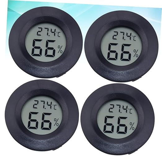 Milisten 8pcs Acrylic Reptile Pet Box Temperature Humidity Lightweight Digital Hygrometer for Home Use