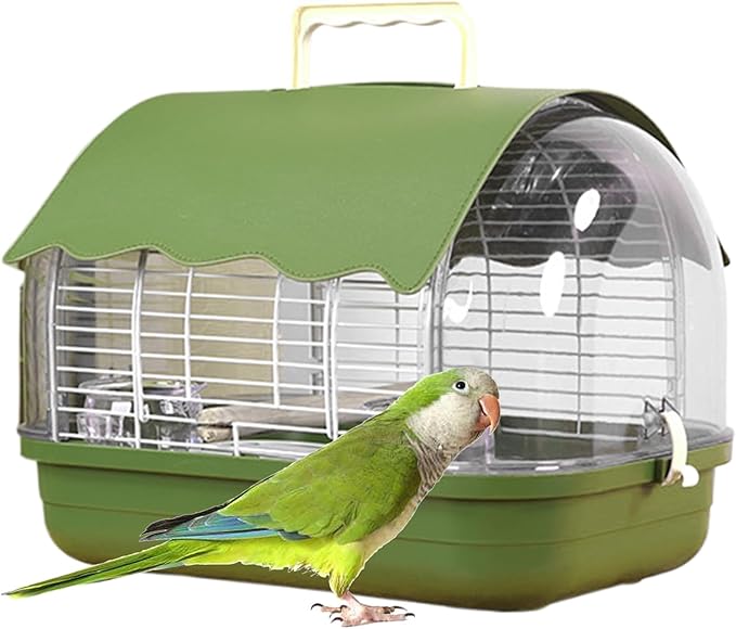 Bird Travel Cage | Transparent Bird Travel Carrier,Conure Carrier Cage - for Indoor Outdoor Balcony Living Room Park Parakeet Conure Canary Lovebird