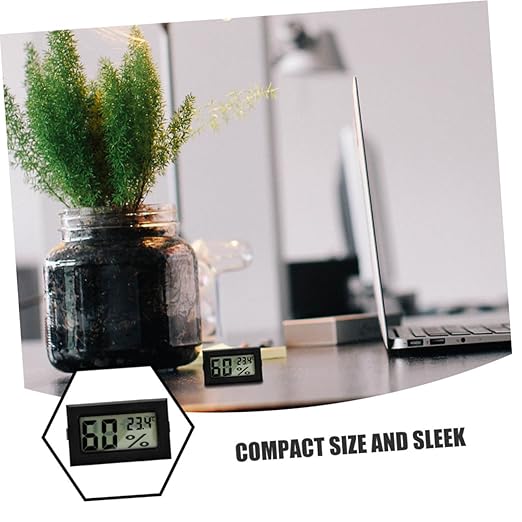 4Pcs Mini Digital Humidity and Temperature LCD Display Indoor Hygrometer for Reptile Terrarium Greenhouse Closet and Fridge Accurate Readings and Low Power Consumption