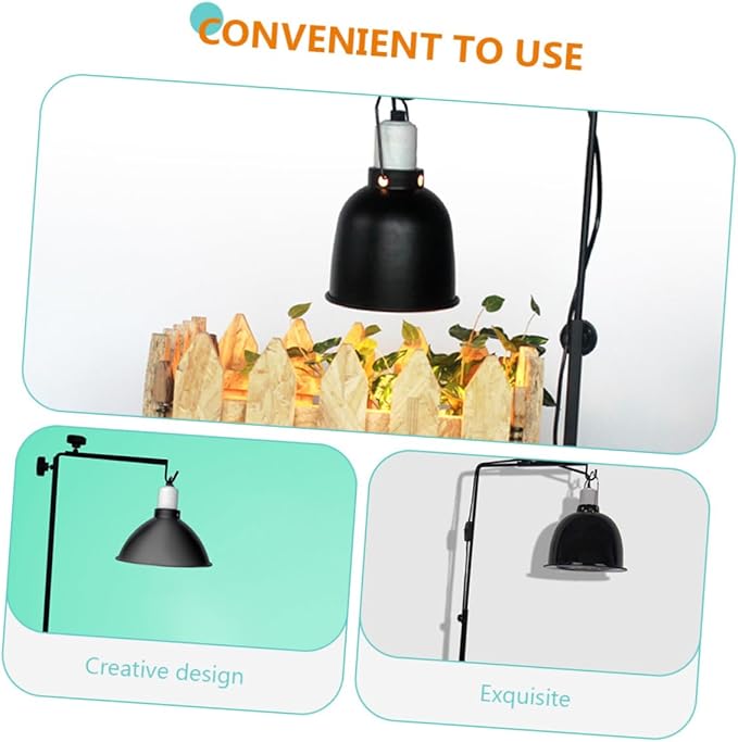 Toyvian Metal Reptile Lamp Rack Heating Lamp for Reptiles Adjustable Plant Light Stand