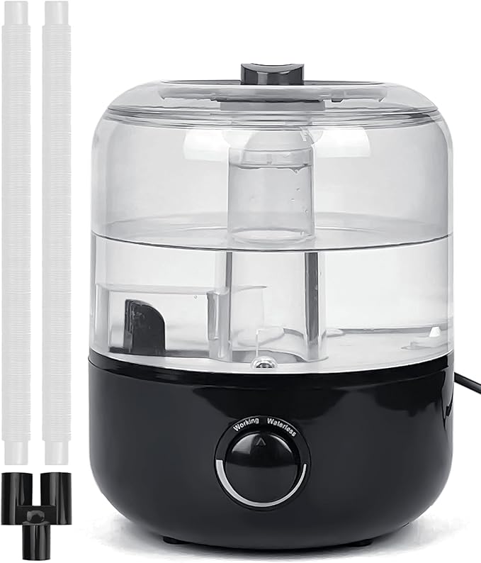 Reptile Fogger Humidifier Mister for Reptile Tank, 2.5L Top-Fill Terrarium Humidifier with Hose for Snakes, Tortoises, Chameleons and Ball Python, AUAAQ Reptile humidifers