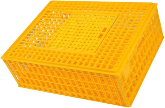 Poultry Crate for Transporting Birds, and Hamsters, Yellow