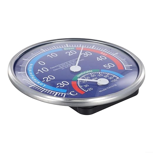 Analogue for Thermometer Hygrometer for Thermal Room Climate Control with Temperature and Humidity Measurement for Indoor and Outdoor Use (Blue)