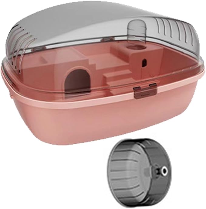Deluxe Hamster Home with Clear Top and Easy Access, Pink