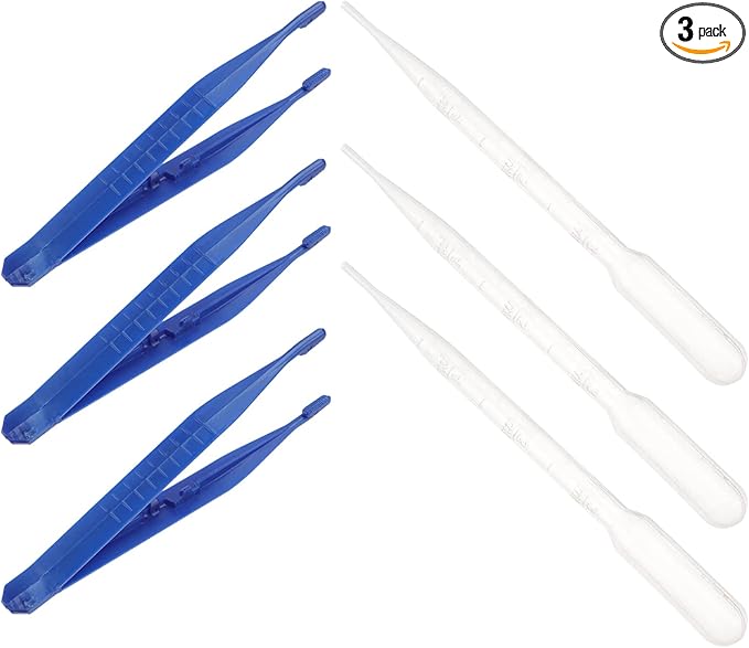 POPETPOP 6pcs Reptile Feeding Tweezers Plastic Tool for Lizard Spider Scorpion and Other Reptiles for Feeding