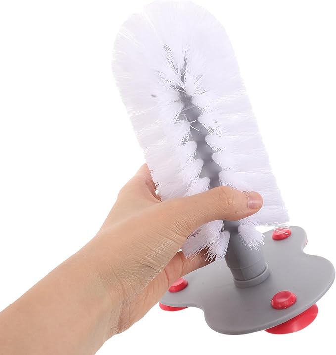 Toyvian Turtle Shell Cleaning Brush with Suction Cup Soft Bristle Turtle Scratcher for Aquarium Reptile Supplies and Shell Maintenance