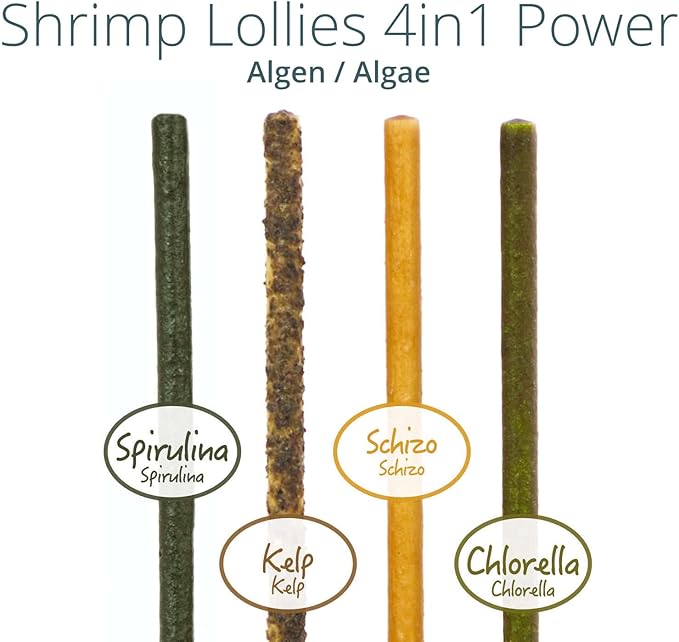 GlasGarten Shrimp Lollies - 4in1 Power Shrimp Food (8 Pieces, 4in1 Power Algae)