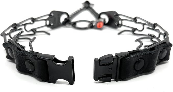 Herm Sprenger Prong Collar for Dogs Training - 2.25mm Prongs for Small Dogs with 14-19" Neck - Quick Release Buckle & Swivel Ring for Easy Use - Made of Durable Black Stainless Steel in Germany