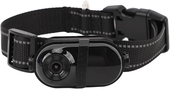 Cat Camera Collar, HD 1080P Dog Collar Camera with Memory Card, 130° Wide Angle, Built in MIC, Mini Body Camera Action Camera Cats Gifts Indoor & Outdoor (128GB)