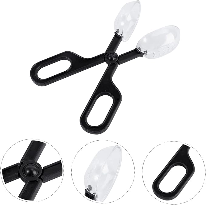 Happyyami 3pcs Reptile Feeding Clip Durable Cleaning Clamp for Crickets and Insects Flexible Handle Design for Easy Use Tool for Reptile Care