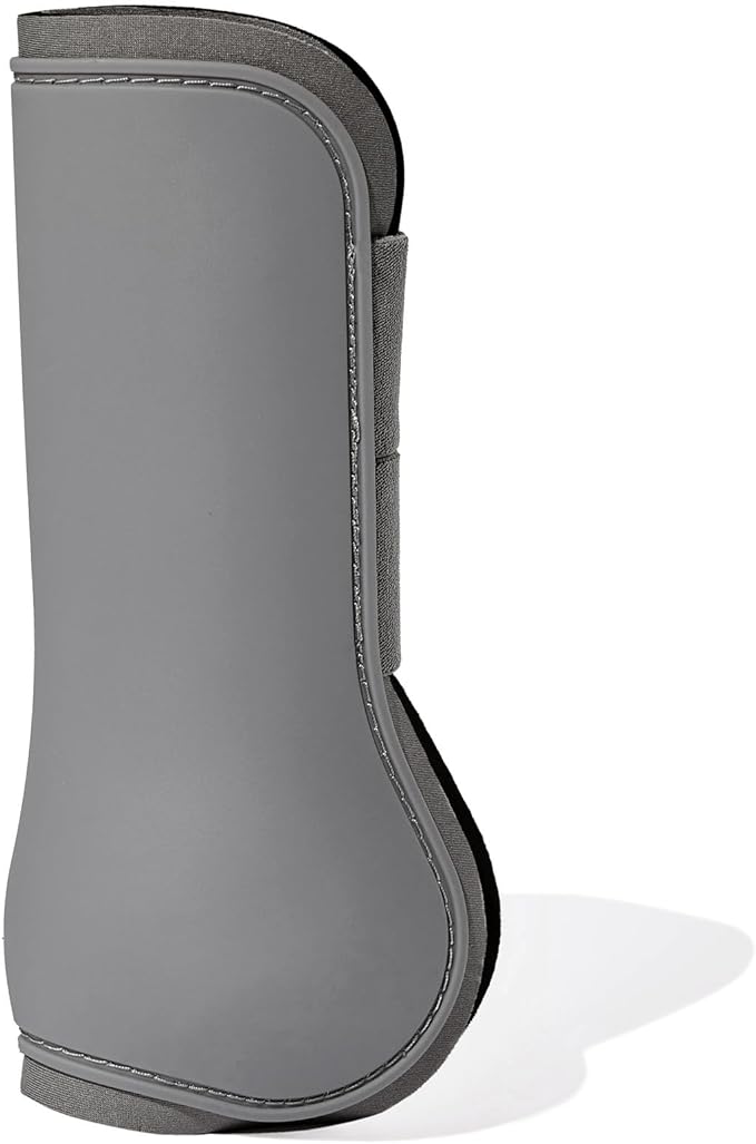 HORZE Adepto Open Front Tendon Boots | Durable Shell with Neoprene Lining - Steel Grey - Cob