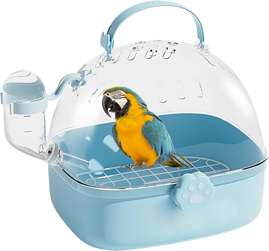 Hamster Carrier Cage | Portable Small Hamster Cage with Water Bottle | Breathable Pet Bird Carrying Accessory for Hedgehog Chinchillas Lovebirds Cockatiels Budgies Macaws Parakeet