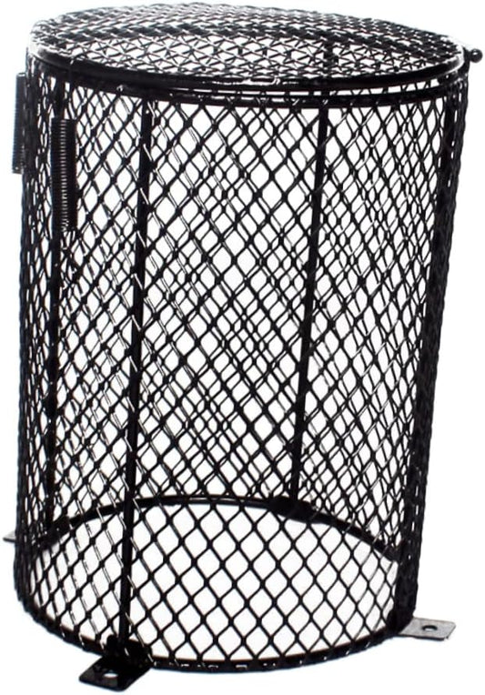 VICASKY Reptile Lampshade Round Scalding Protection Cover for Heating Lamps Easy Install Design Fits Bulbs Up for Reptile Habitats and Pets Black