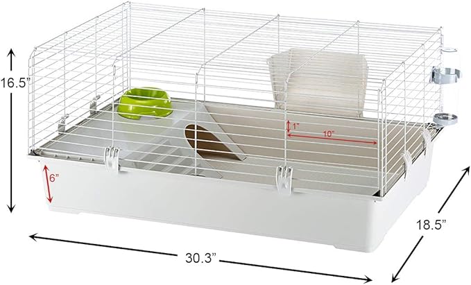 Ferplast Cavie Guinea Pig Cage & Rabbit Cage | Pet Cage Includes All Accessories to Get You Started & a 1-Year Warranty