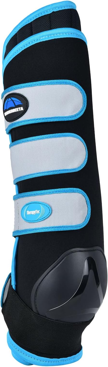 WeatherBeeta Therapy-Tec Stable Boot Wraps, Black/Blue, Large