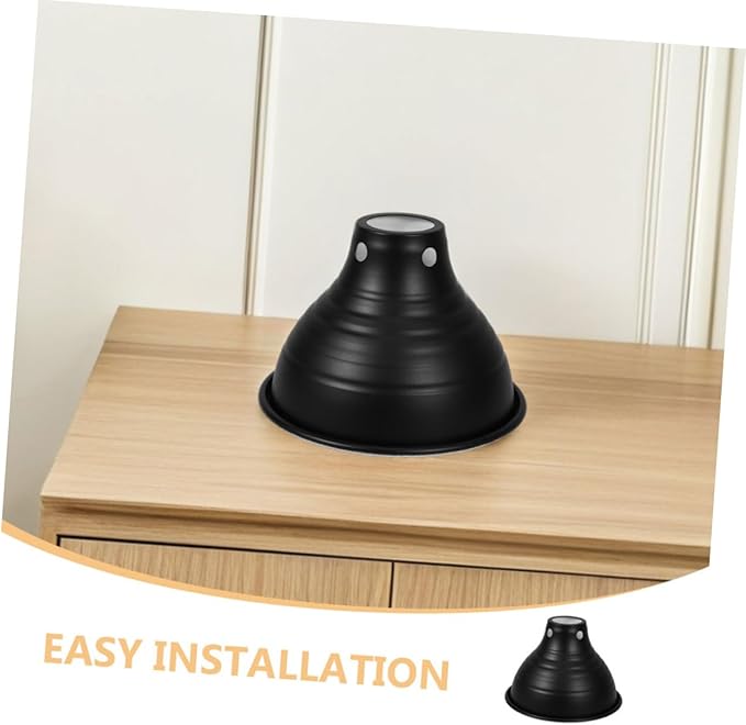 Housoutil 3pcs Reptile Heat Lamp Dome Insulation Shade Fit Reflective Cover for Reptiles Safe Heating for Pet Stores Homes and Labs