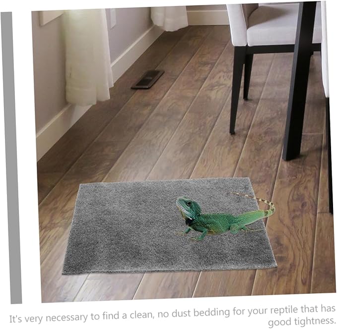 LIOOBO 3PCS Reptile Mat for Tortoise Lizard and Gecko Moisture Absorbing Terrarium Carpet Substrate Liner Non-Adhesive Reptile Bedding for Tanks and Habitats
