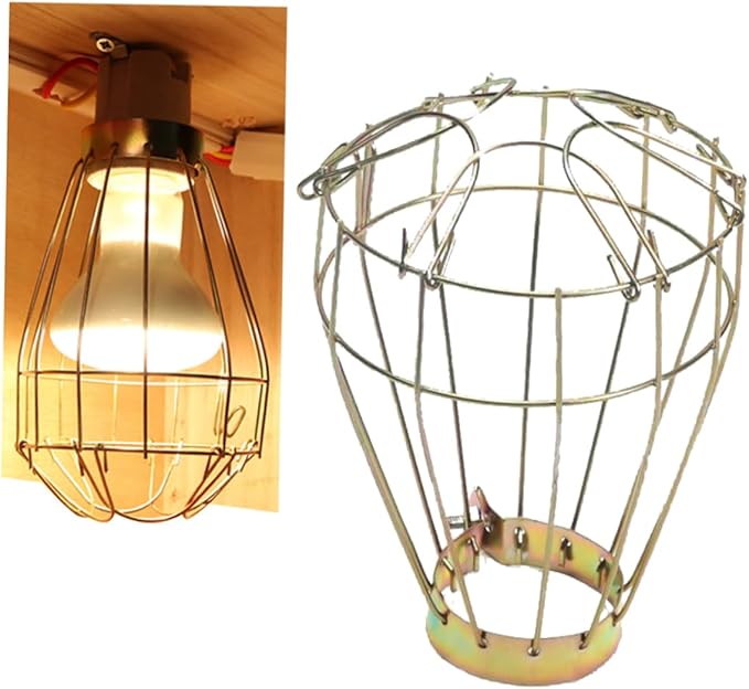 KESYOO 3pcs Vintage Iron Reptile Pet Heat Lamp Shade Cover Scald Mesh Guard for Turtle and Reptile Cages Fits up to Bulbs Easy Installation Design